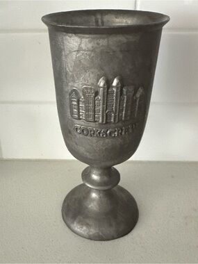 Corkscrew Pewter Trophy-Style Goblet